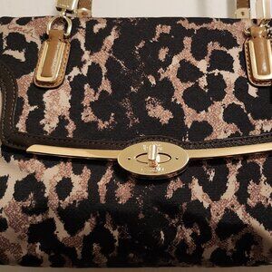 COACH Madison Khaki Ocelot Crossbody